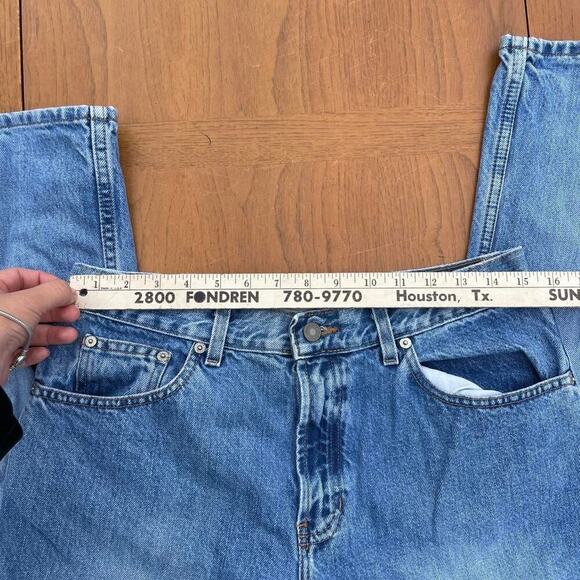 Vintage Y2K Old Navy Just‎ Below Waist Blue Straight Leg Denim Jeans Light Wash - Picture 3 of 6